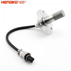 RS485遠(yuǎn)程高精度法蘭盤溫濕度傳感器高靈敏，數(shù)字信號濕度傳感器防水探頭